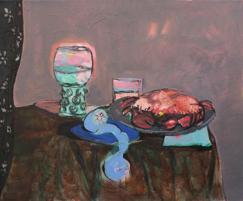 Citron et crabe - 15F (65 x 54) - huile sur toile